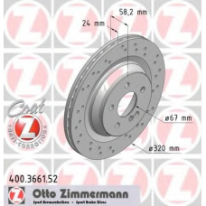 400.3661.52 ZIMMERMANN Тормозной диск