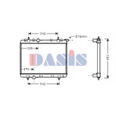 160104N AKS DASIS Радиатор, охлаждение двигателя