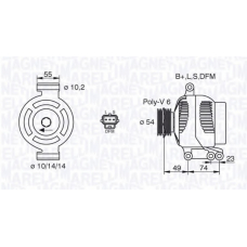 063380001010 MAGNETI MARELLI Генератор