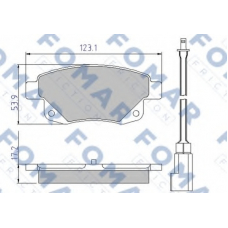 FO 925281 FOMAR ROULUNDS Комплект тормозных колодок, дисковый тормоз
