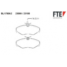 BL1780A2 FTE Комплект тормозных колодок, дисковый тормоз