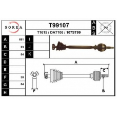 T99107 EAI Приводной вал