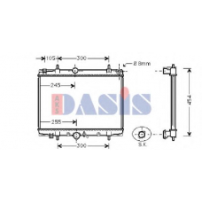 161820N AKS DASIS Радиатор, охлаждение двигателя