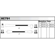 XC791 QUINTON HAZELL Комплект проводов зажигания