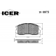 180875<br />ICER<br />Комплект тормозных колодок, дисковый тормоз