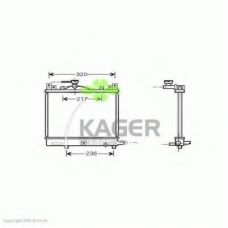 31-3576 KAGER Радиатор, охлаждение двигателя