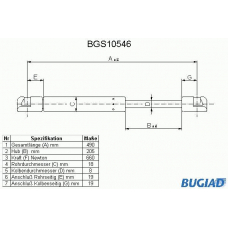 BGS10546 BUGIAD Газовая пружина, крышка багажник