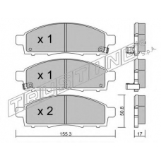 807.1 TRUSTING Комплект тормозных колодок, дисковый тормоз