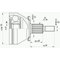 CVJ5435.10 OPEN PARTS Шарнирный комплект, приводной вал