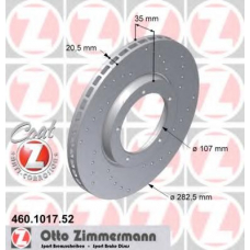 460.1017.52 ZIMMERMANN Тормозной диск