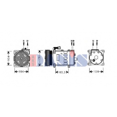 853640N AKS DASIS Компрессор, кондиционер