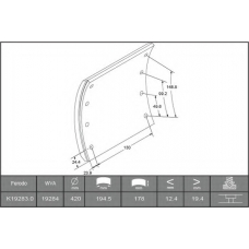 K19283.0TG FERODO Комплект тормозных башмаков, барабанные тормоза