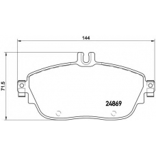 P 50 093 BREMBO Комплект тормозных колодок, дисковый тормоз