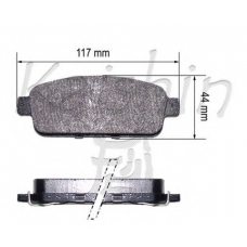 D10179 KAISHIN Комплект тормозных колодок, дисковый тормоз
