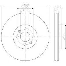 8DD 355 113-061 HELLA PAGID Тормозной диск