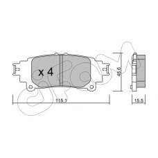 822-977-0 CIFAM Комплект тормозных колодок, дисковый тормоз