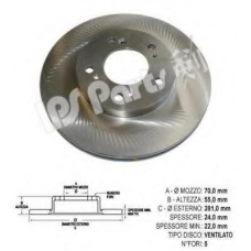 IBT-1496 IPS Parts Тормозной диск