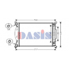 480036N AKS DASIS Радиатор, охлаждение двигателя