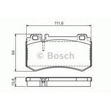 0 986 494 356 BOSCH Комплект тормозных колодок, дисковый тормоз