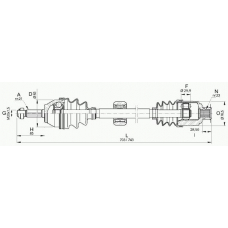 DRS6147.00 OPEN PARTS Приводной вал