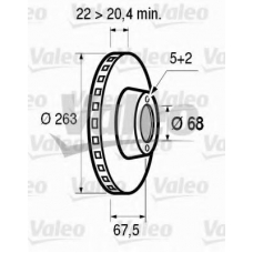 186255 VALEO Тормозной диск