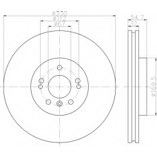 8DD 355 113-171 HELLA Тормозной диск