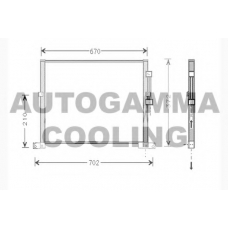 104301 AUTOGAMMA Конденсатор, кондиционер
