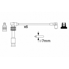 0 986 357 050 BOSCH Комплект проводов зажигания