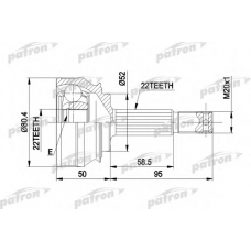 PCV1007 PATRON Шарнирный комплект, приводной вал