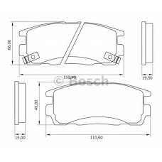 0 986 BB0 774 BOSCH Комплект тормозных колодок, дисковый тормоз