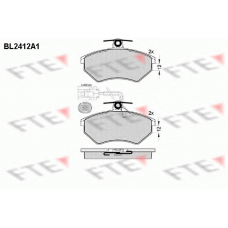 BL2412A1 FTE Комплект тормозных колодок, дисковый тормоз