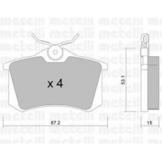 22-0100-0 METELLI Комплект тормозных колодок, дисковый тормоз