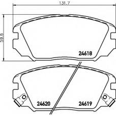 8DB 355 013-531 HELLA Комплект тормозных колодок, дисковый тормоз