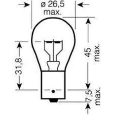 9511 OSRAM Лампа накаливания, фонарь указателя поворота; ламп