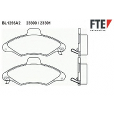 BL1255A2 FTE Комплект тормозных колодок, дисковый тормоз