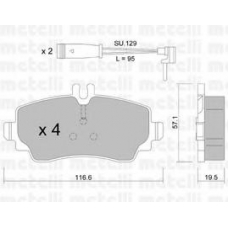 22-0310-1K METELLI Комплект тормозных колодок, дисковый тормоз