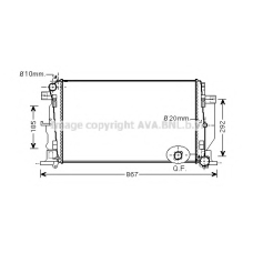 VWA2279 AVA Радиатор, охлаждение двигателя