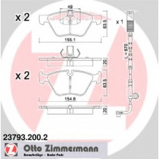 23793.200.2 ZIMMERMANN Комплект тормозных колодок, дисковый тормоз