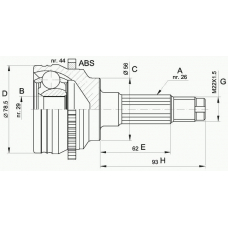 CVJ5489.10 OPEN PARTS Шарнирный комплект, приводной вал