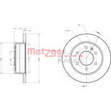 6110179 METZGER Тормозной диск