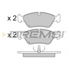 BP2231 BREMSI Комплект тормозных колодок, дисковый тормоз