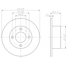 8DD 355 102-441 HELLA PAGID Тормозной диск