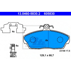 13.0460-5830.2 ATE Комплект тормозных колодок, дисковый тормоз