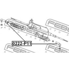 0222-P11 FEBEST Осевой шарнир, рулевая тяга