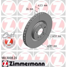 180.3008.20 ZIMMERMANN Тормозной диск