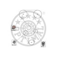 SK-1392AQ1 OPTIMAL Водяной насос + комплект зубчатого ремня