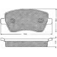 10656 BSF Комплект тормозных колодок, дисковый тормоз