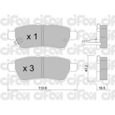 822-744-0 CIFAM Комплект тормозных колодок, дисковый тормоз