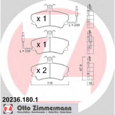 20236.180.1 ZIMMERMANN Комплект тормозных колодок, дисковый тормоз