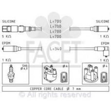 4.9353 FACET Комплект проводов зажигания